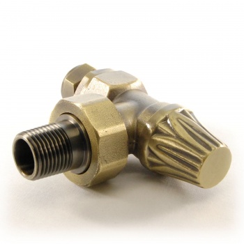 Abbey TRV Angled Radiator Valve Burnished Brass